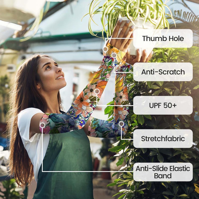 YPHCDO Store Gardening Sleeves for Women Farm Sun Protection Thorn Proof Cooling Arm Sleeves to Cover Arms for Garden Sports - Image 3